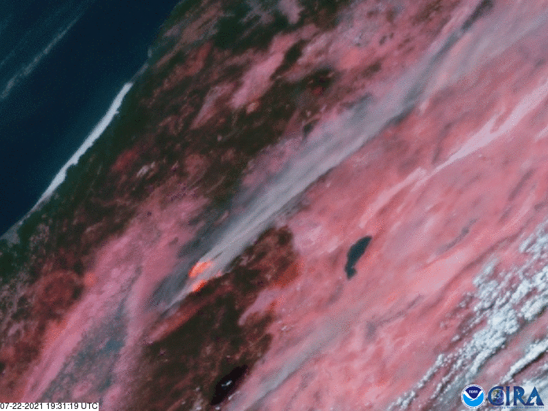 Image of fires over california