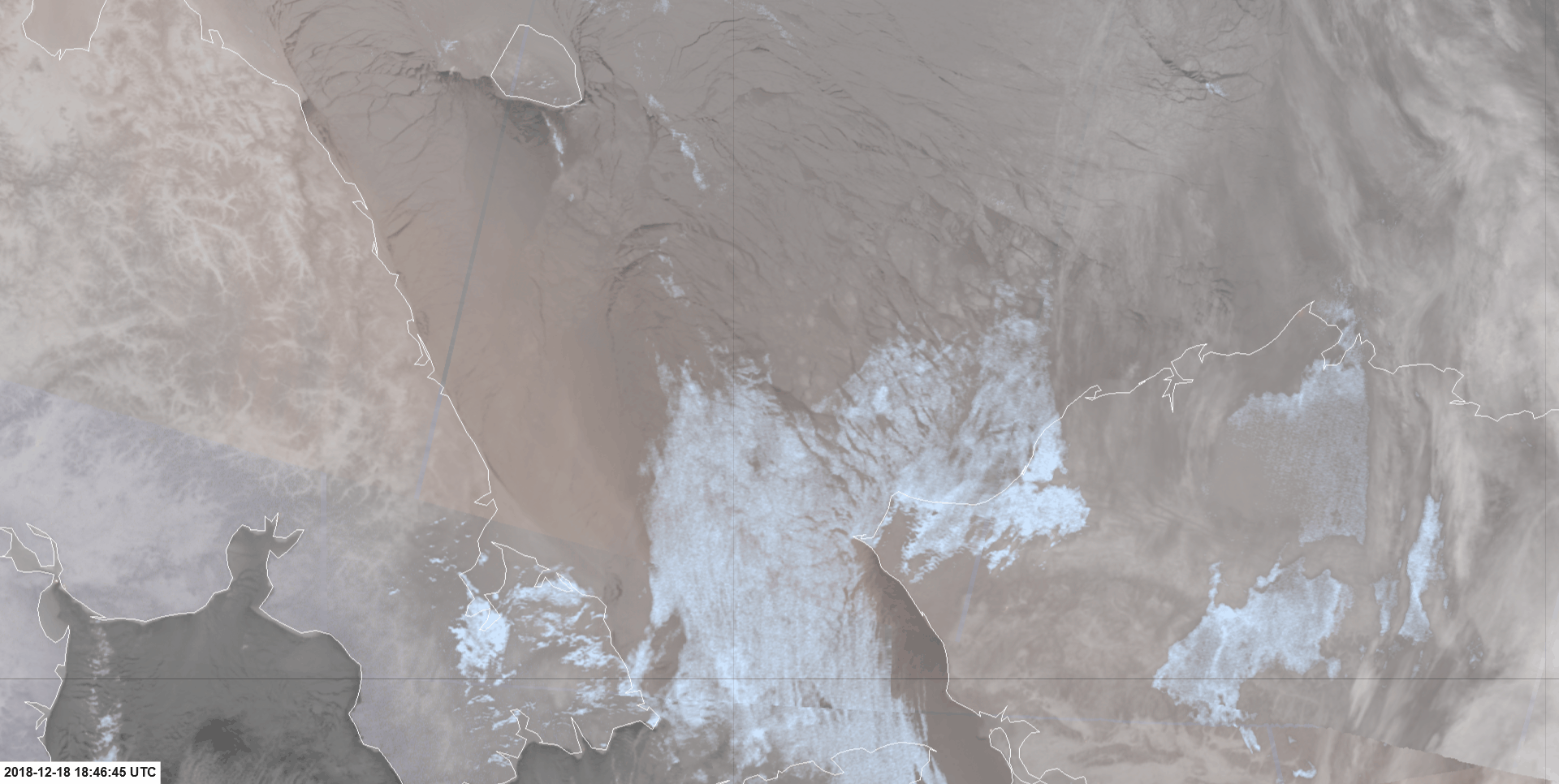 GeoColor imagery of Arctic Circle, taken by JPSS satellites.