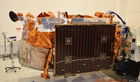 Image of Solar array deployment and catch testing