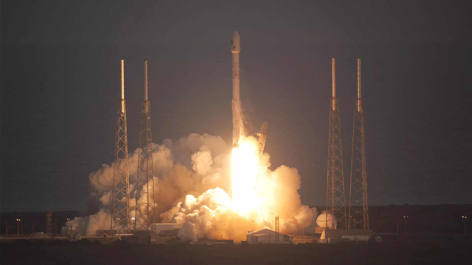 Image of the DSCOVR satellite launch aboard its rocket