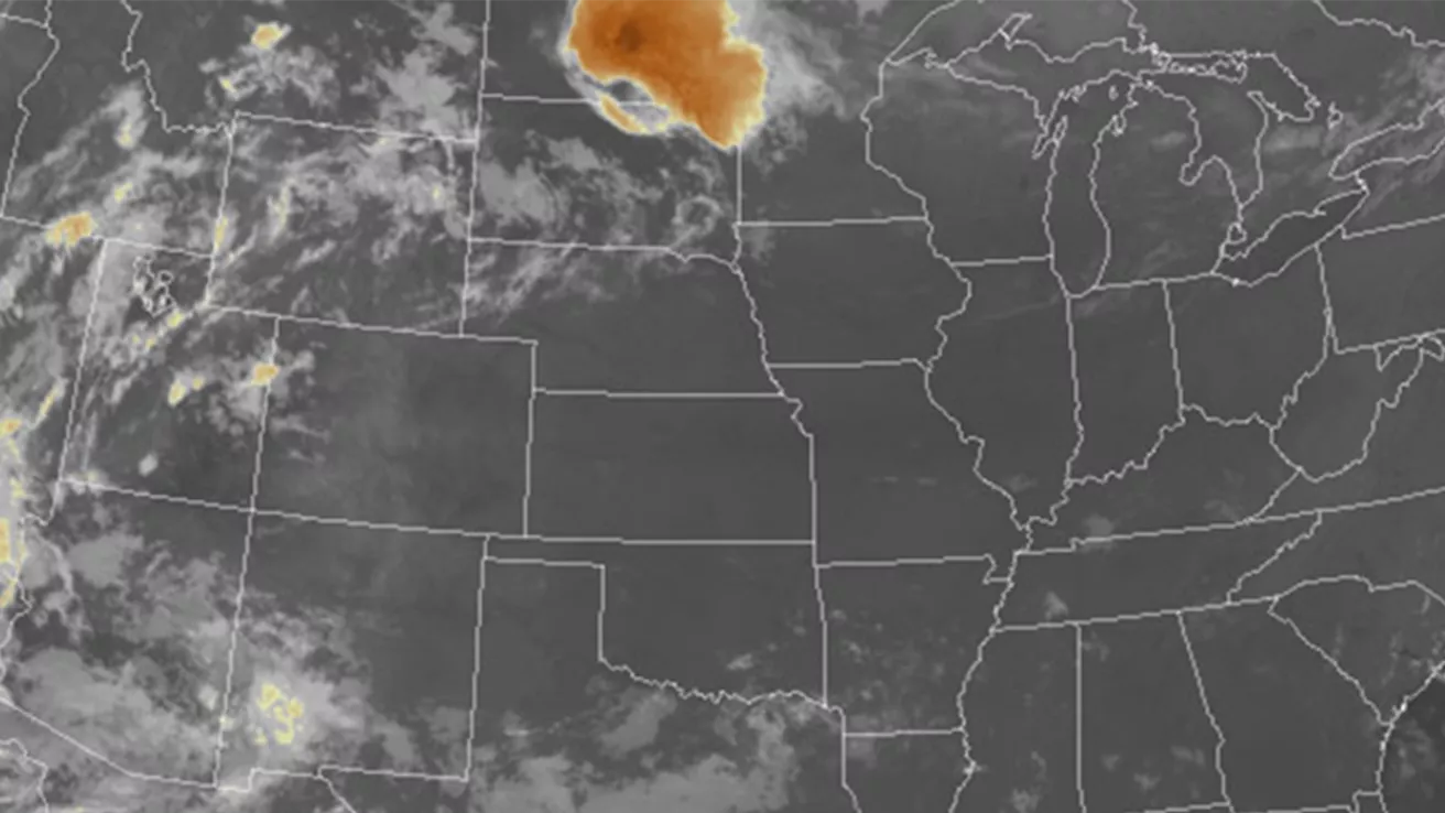 GOES infrared over the continental United States