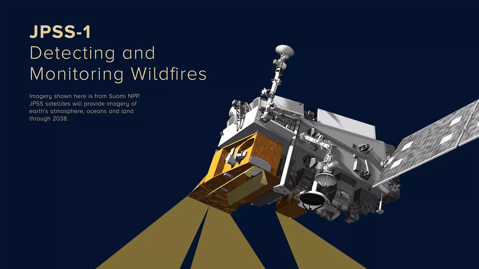 Illustration of JPSS-1 detecting wildfires