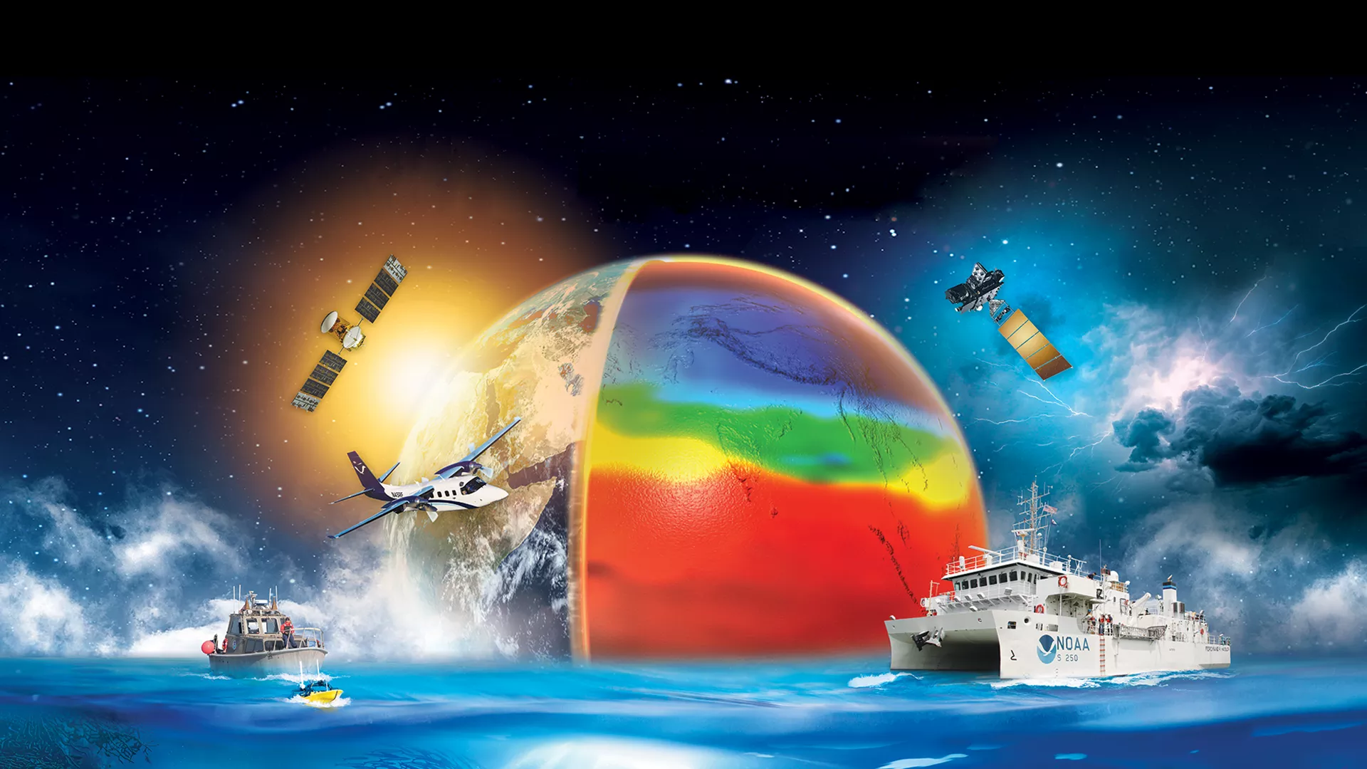Collage of the NOAA NESDIS mission