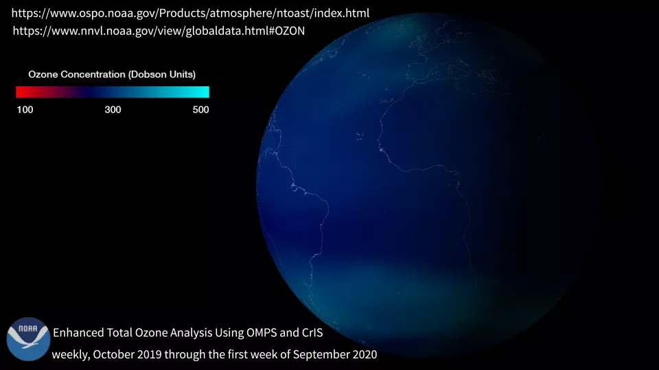 Animated GIF of OMPS Ozone