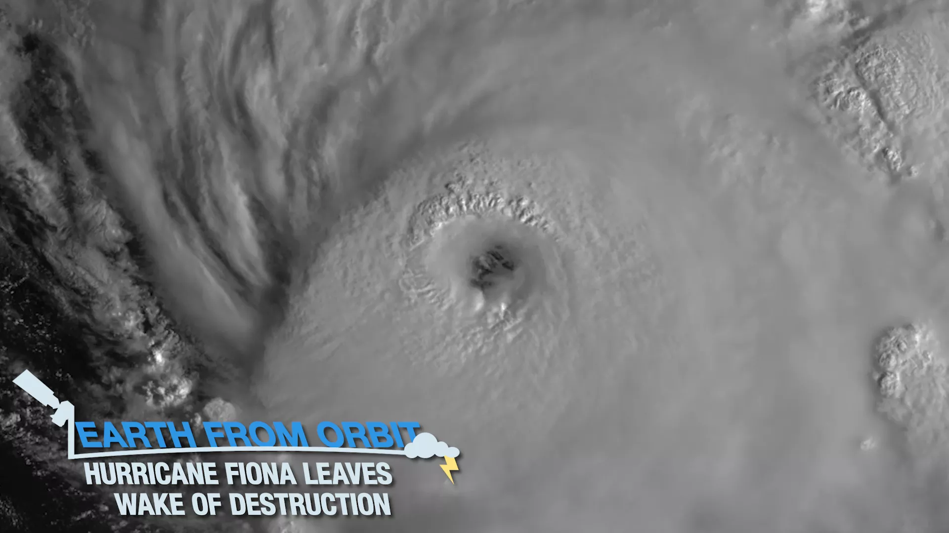 Earth From Orbit: Hurricane Fiona Title Card