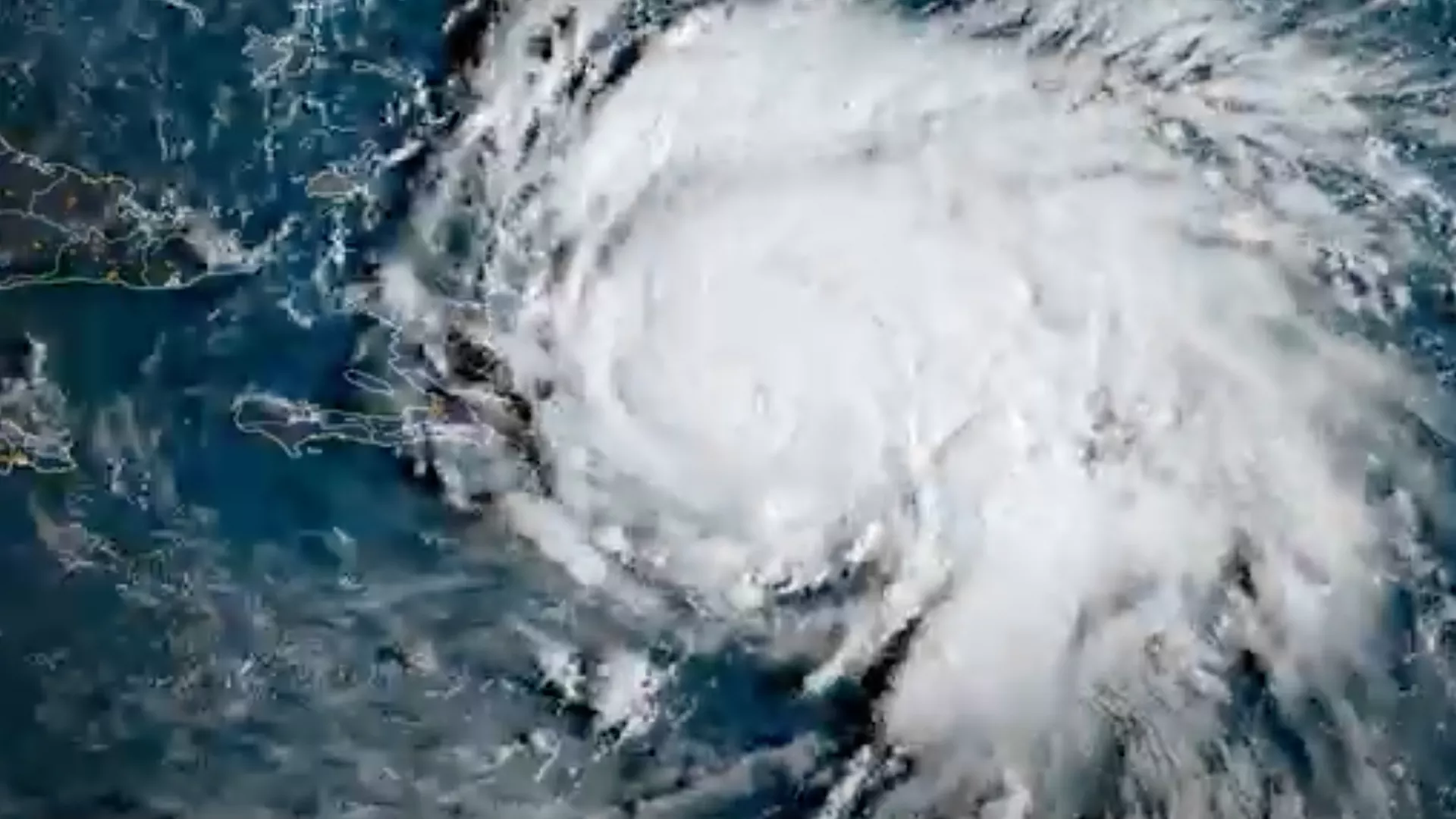 Image of Hurricane Fiona in the Atlantic Ocean.