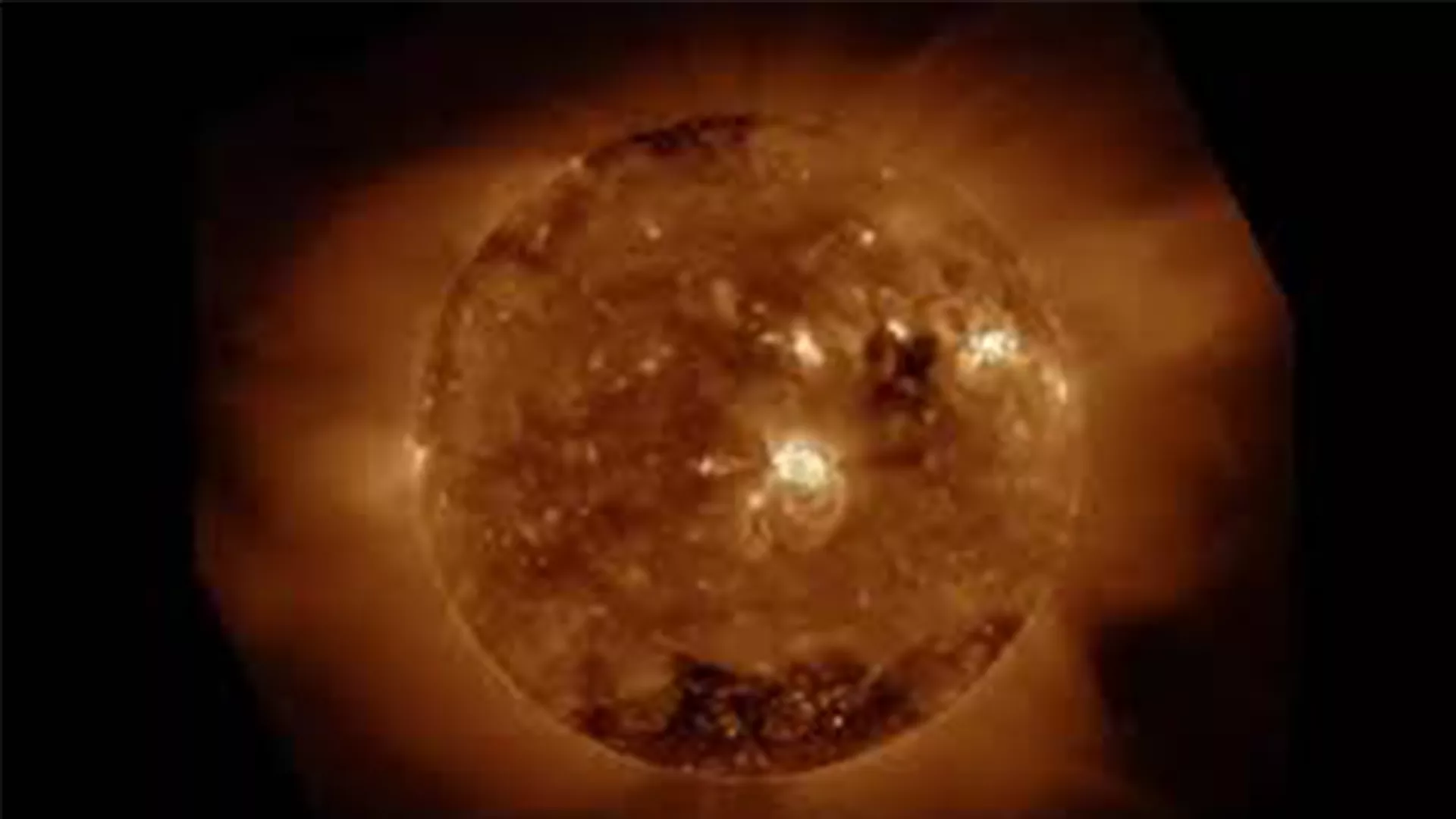 Image of a solar flare on the sun.