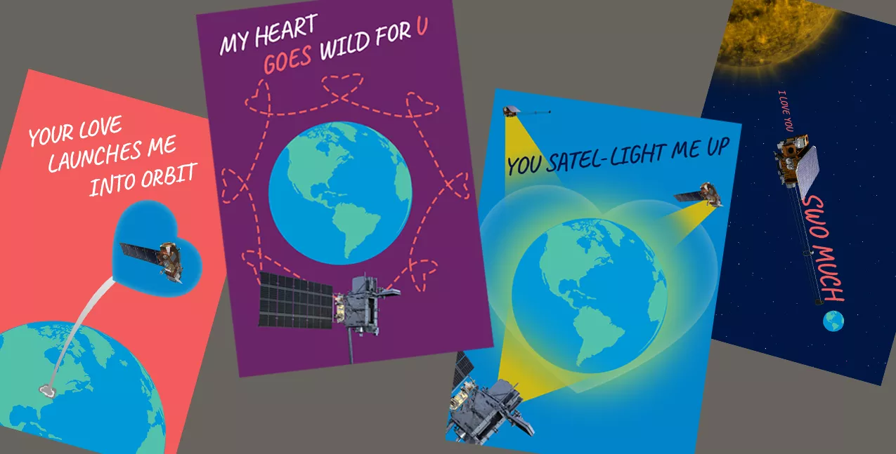 Image of designer valentines day cards from NOAA