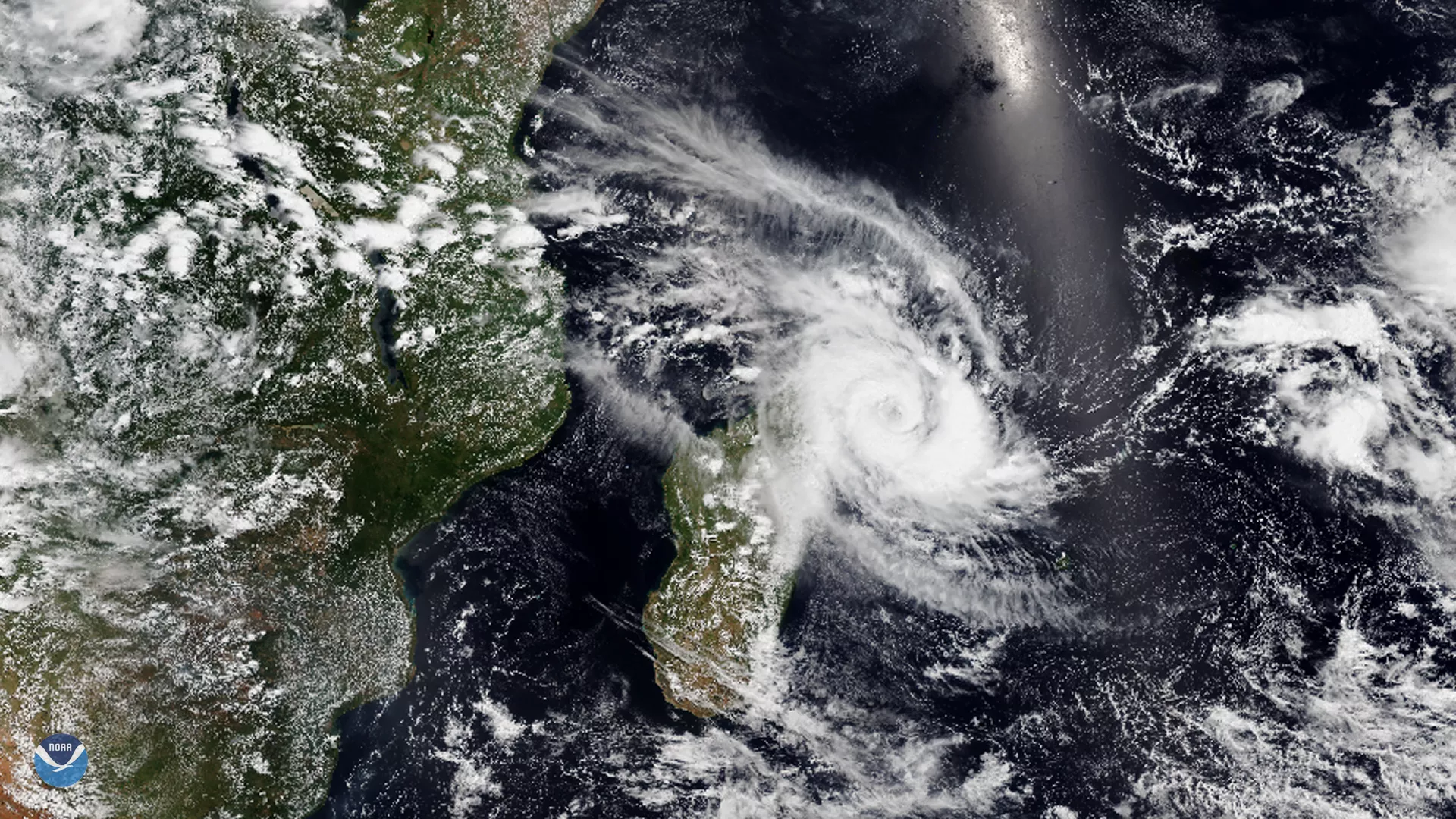Satellite view of Tropical Cyclone Herold, captured by NOAA-20 on March 15, 2020.