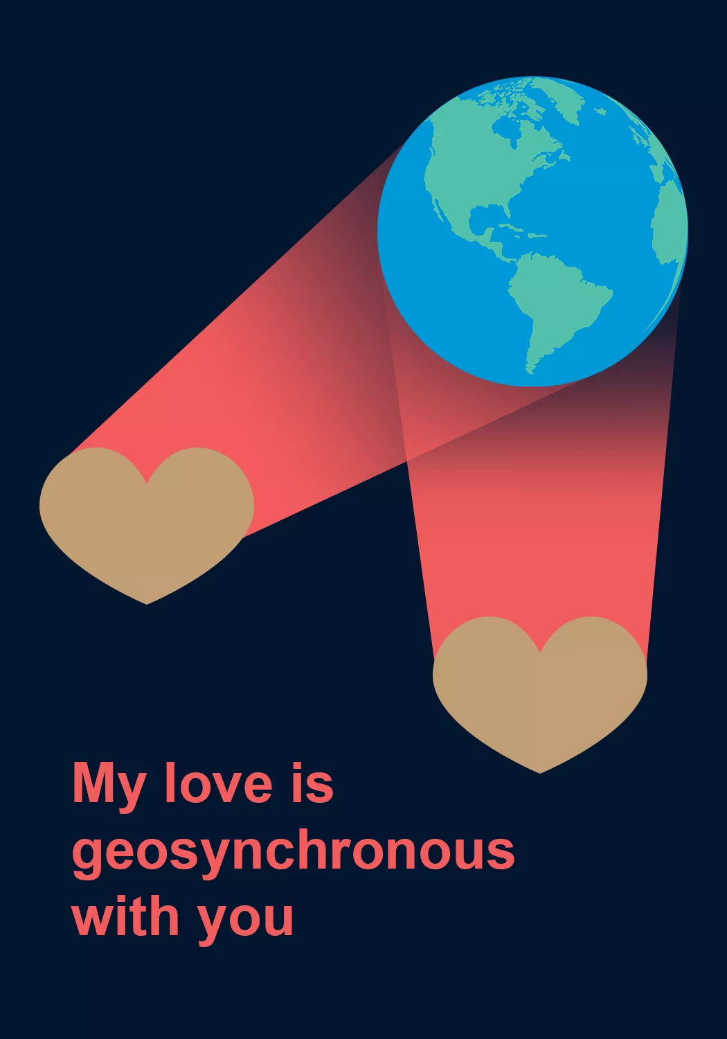 Image of the earth and hearts